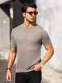 Manfinity Homme Men'S Round Neck Short Sleeve Knitted Top