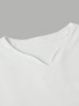 Manfinity Homme Men'S Solid Color V-Neck Short Sleeve T-Shirt