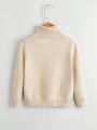 Little Boys' Solid Color Turtleneck Sweater