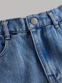 Tween Girl Flap Pocket Side Flare Leg Cargo Jeans