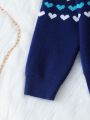 Young Girl Geo Pattern Cardigan & Knit Pants