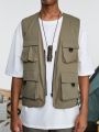 ROMWE Street Life Men's Front Pocket Vest