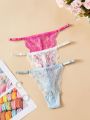 Women's Lace Patchwork Thongs