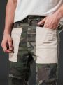 Men Plus Camo Print Straight Leg Jeans