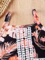 Infant Girls' Tropical Print Tank Top & Cutout Embroidery Detail Skirt Set