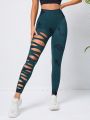 Tie Dye Cut Out Sports Leggings