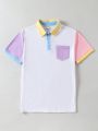 Teen Boys' Contrast Color Polo Shirt