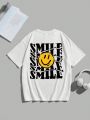 Teen Boy Cartoon & Letter Graphic Tee