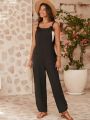 SHEIN Swim BAE Women's Cami Jumpsuit With Double Pockets And Coveralls Design