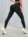 SHEIN Yoga Basic Solid Color Sports Leggings