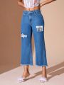 SHEIN BAE Fashionable Ripped Jeans