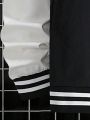 Manfinity Sporsity Men's Black & White Color Block Coat And Jacket