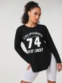 Dwi widiyanto Women's Long Sleeve T-shirt With Letter Printing