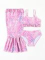 Girls' (toddler/little Kid) Mermaid Scale Printed Swimsuit Set