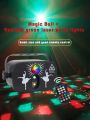 Led Mini Laser Light Projector With Magic Ball, Starry Sky Effect For Atmosphere, Suitable For Stage, Ktv, Christmas Party - Available In Red And Green Laser Light Color, Comes With Remote Control, Sound Activated, And Auto Mode, Direct Plug-in