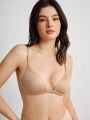 SHEIN Leisure Solid Color Simple Style Bra