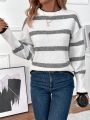 Women'S Striped Drop Shoulder Sweater