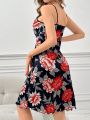 Women's Floral Printed Spaghetti Strap Sleep Dress