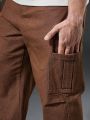 Men Plus Flap Pocket Side Cargo Jeans