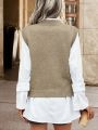 Women's Solid Colored Knit Vest