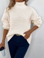 Women'S Solid Color Turtleneck Sweater