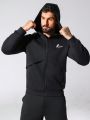 Daily&Casual Men's Letter Printed Hooded Sports Jacket