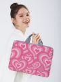 14 Inch Heart Print Laptop Bag