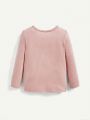 Cozy Cub 3pcs/Set Knitted Soft Round Neck Long-Sleeved Tops For Infant Girls