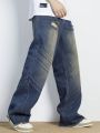 ROMWE Street Life Men's Straight Leg Jeans With Holes