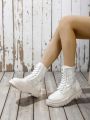 Women's Fashionable And Concise Short Boots With Thick Soles For Street Casual Wear In Fall And Winter