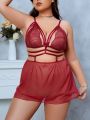 Classic Sexy Plus Size Hollow Out Sexy Lingerie, Valentine'S Day Style