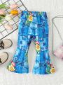 Baby Girls' Floral Print Bell-Bottom Pants