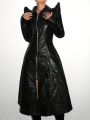 SHEIN ICON Zip Up PU Leather Coat