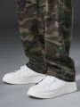 Men Plus Camo Print Straight Leg Jeans