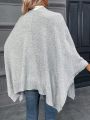 SHEIN Essnce Batwing Sleeve Open Front Cardigan