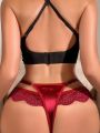 Women's Lace Thin Strap Thong Panties