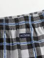 Men'S Plaid Elastic Waist Boxer Briefs