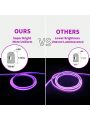 1Pcs Purple 6mm Neon LED Strip Light 16.4ft/5m 12V Silicone Neon Rope Lights Waterproof Flexible LED Neon Lights for Bedroom Indoors Outdoors