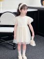 Toddler Girls' Mesh Dress With Flared Sleeves