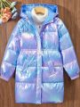 Girls' (big) Laser Hooded Padded Jacket