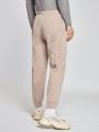 SHEIN Men Letter Embroidery Drawstring Waist Sweatpants