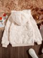 Tween Girl Letter Embroidery Hoodie