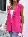 SHEIN Frenchy Sleeveless Blazer Jacket