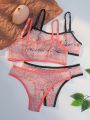 4pcs/Set Women's Lace Lingerie Set