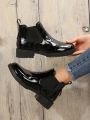 European And American British Style Fashionable Motorcycle Chelsea Boots For Women