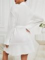 Bell Sleeve Belted Homewear Robe