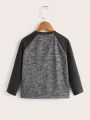 SHEIN Kids EVRYDAY Young Boy Marled Raglan Sleeve Tee