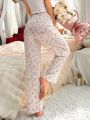 Women'S Small Floral Print Pajama Bottoms