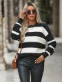 Two Tone Drop Shoulder Sweater