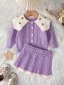 Baby Girls' 3d Flower Sweater Set
